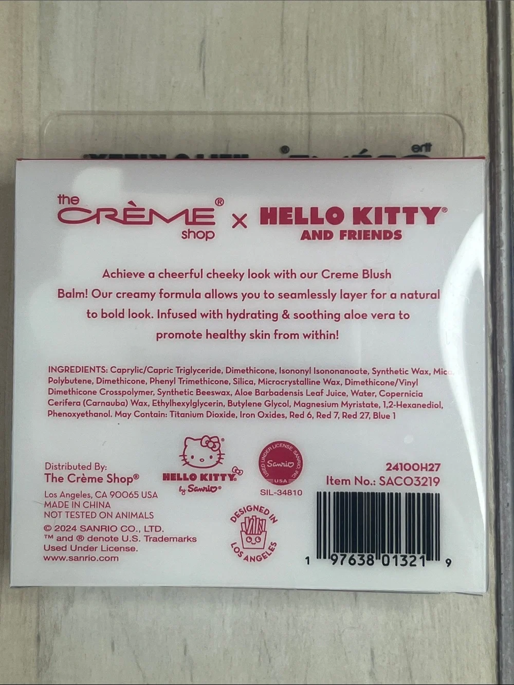 Crème x Hello Kitty Blush Balm Compact with Aloe Vera